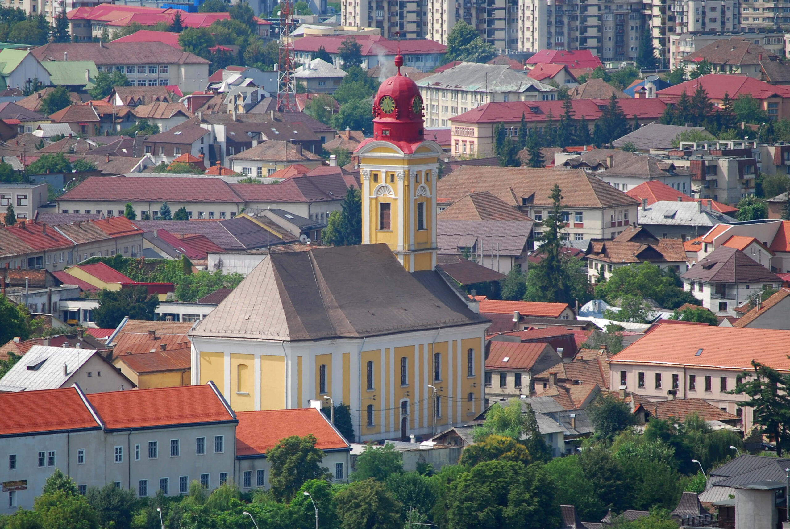 Biserica Reformată din Baia Mare aflată pe Podul Viilor, în Centrul Istoric al orașului. Simbol al urbei.