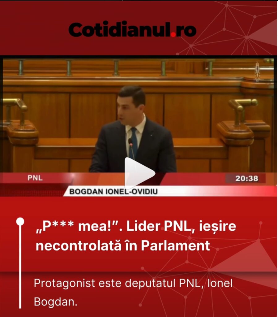 Ionel Bogdan, înjurătură în Parlament. Momentul rușinos al deputatului PNL Maramureș, la microfon.