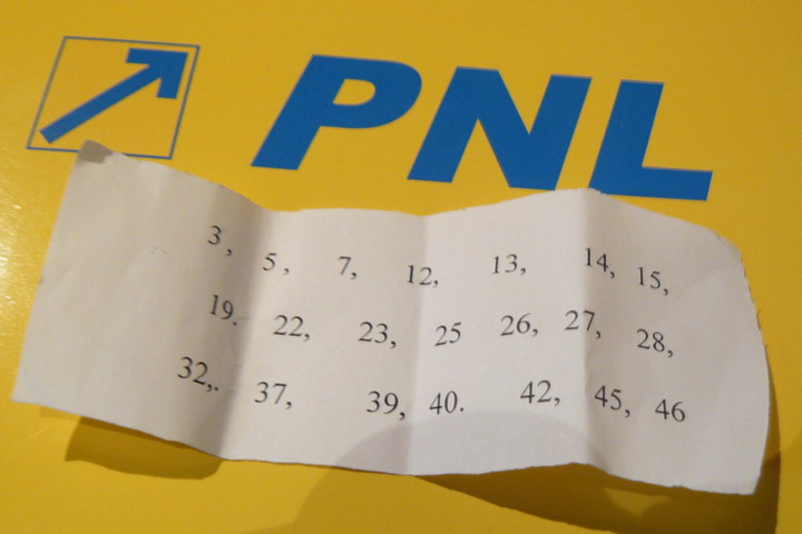 bilete cu pozitia candidatilor care trebuie votati