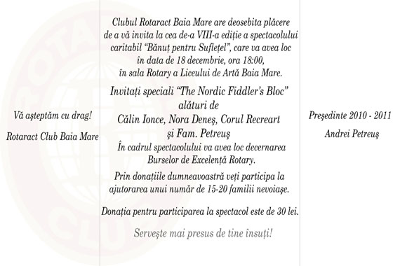 invitatie rotary baia mare