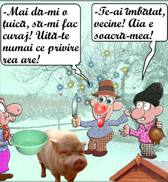 privirea soacrei la taiatul porcului