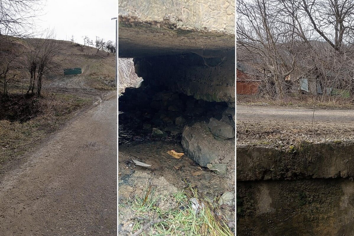 Podețul din Slătioara, Maramureș, riscă să se prăbușească. Autoritățile au decis închiderea circulației.
