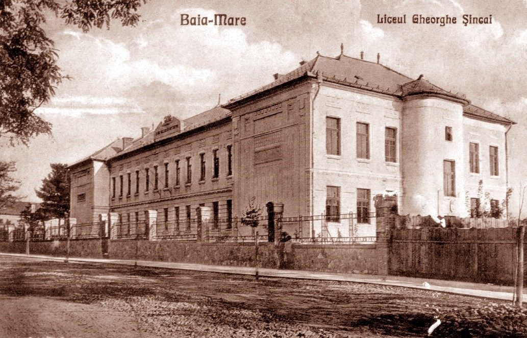 Liceul Gheorghe Șincai Baia Mare carte poștală veche