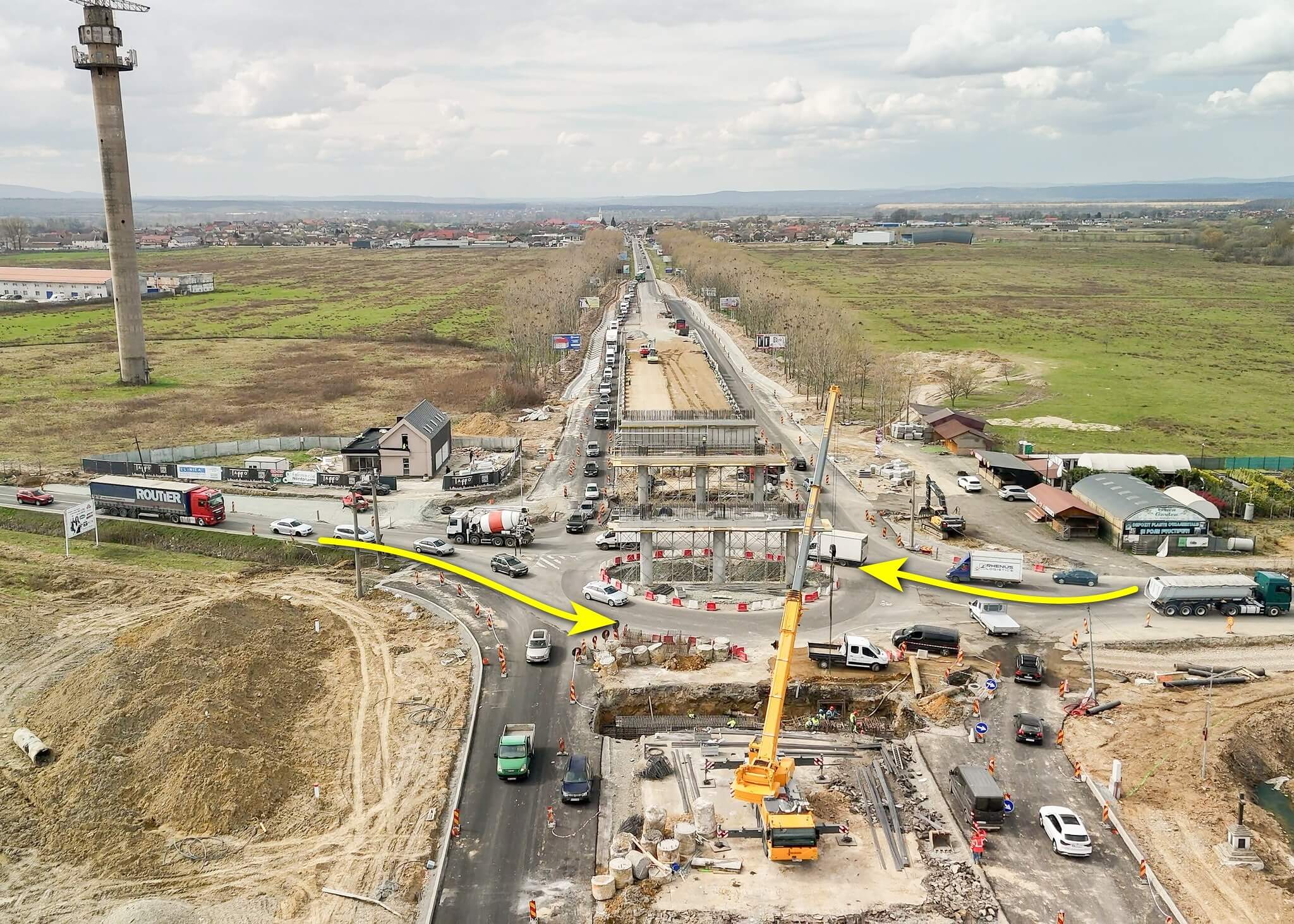 traseu centura mica baia mare clubul vacarilor trafic infrastructura maramures, intersecția cu DN 1C (E58) Dej – Baia Mare