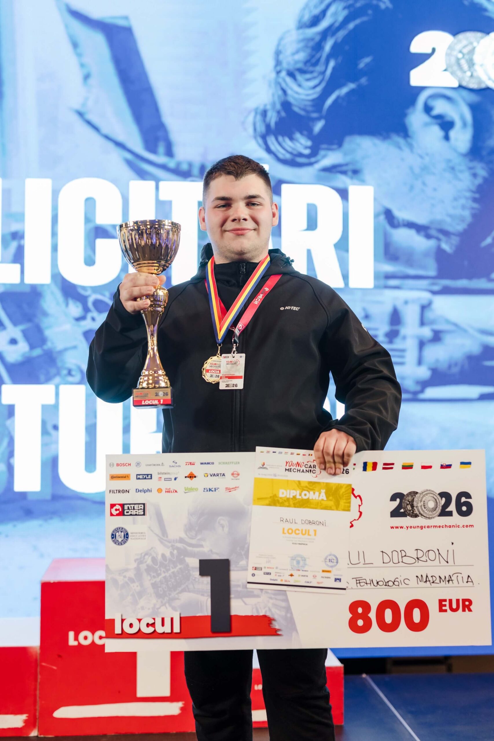 Raul Dobroni din Sighetu Marmației câștigător Young Car Mechanic România 2026