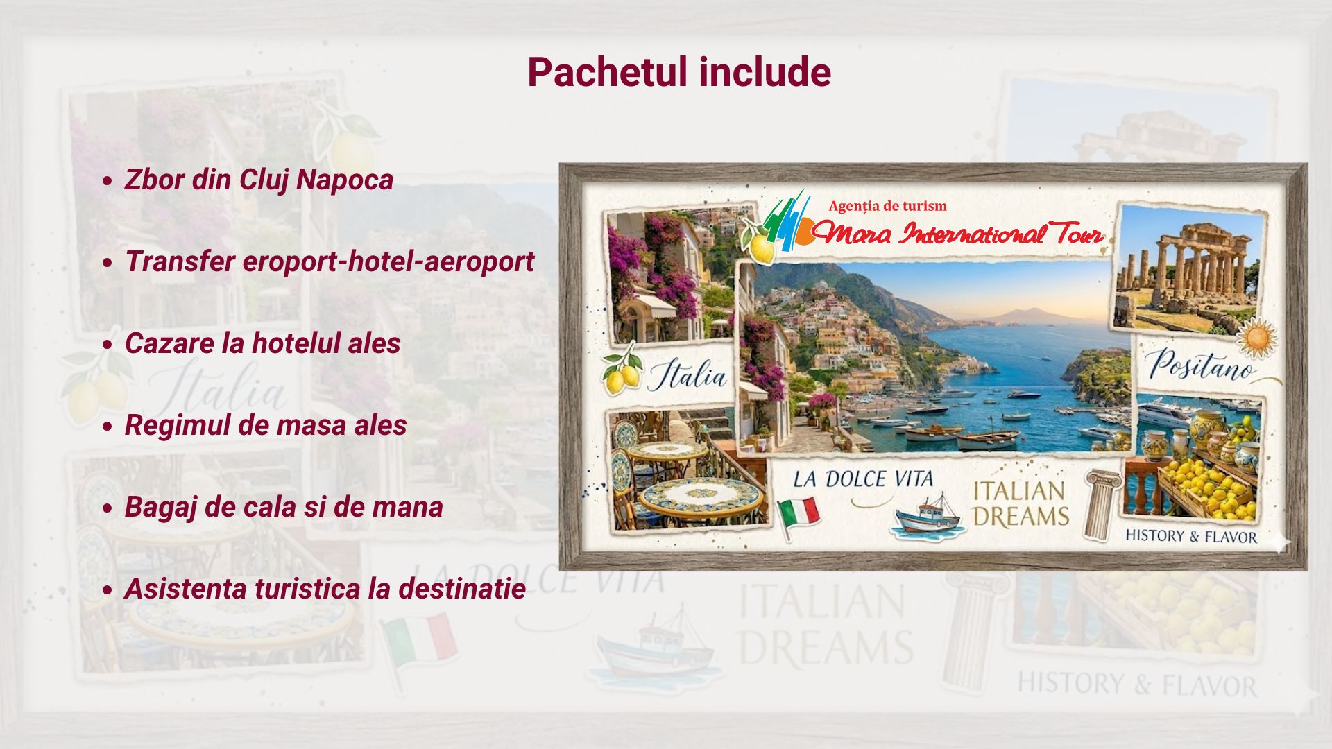 Vacanță în Italia pentru 2026 – servicii incluse în pachetele turistice