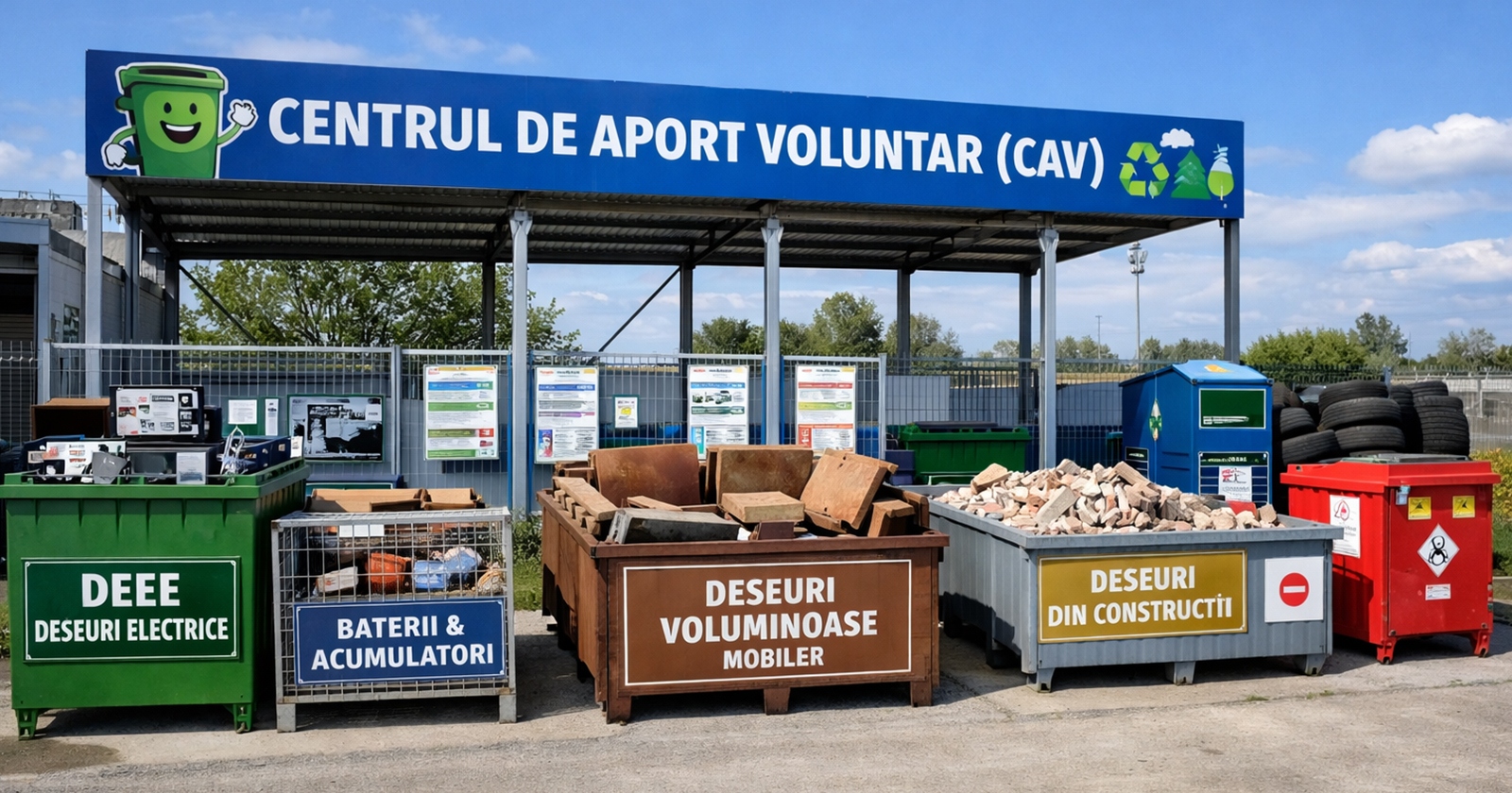 Centru de colectare a deșeurilor prin aport voluntar (CAV) pentru colectare separată și reciclare